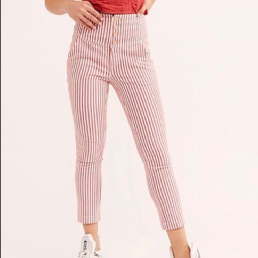 ✨SALE✨Free People Frankie high waist stripe skin…